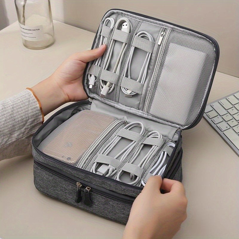 Travel Ziplock Bags - 3 Tier Portable Wire USB Line