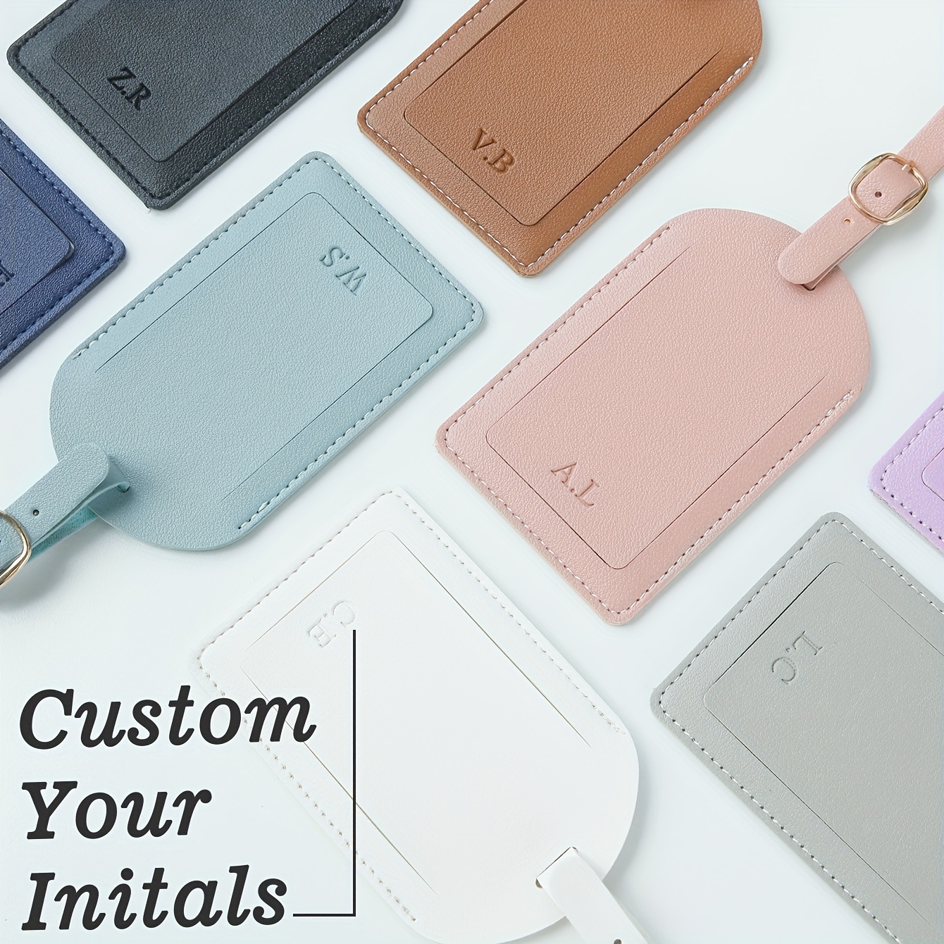 Travel Accessories International - 1PC Custom Initials Luggage Tag for