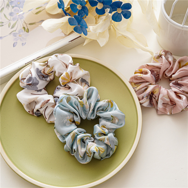Travel Accessories For Girls - Floral Print Triangle Head Scarf Elastic