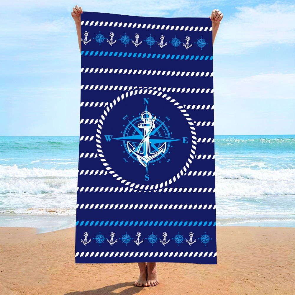 Travel Towel Quick Dry - Anchor Beach Towel70x140CM Quick-dry Bath Towel