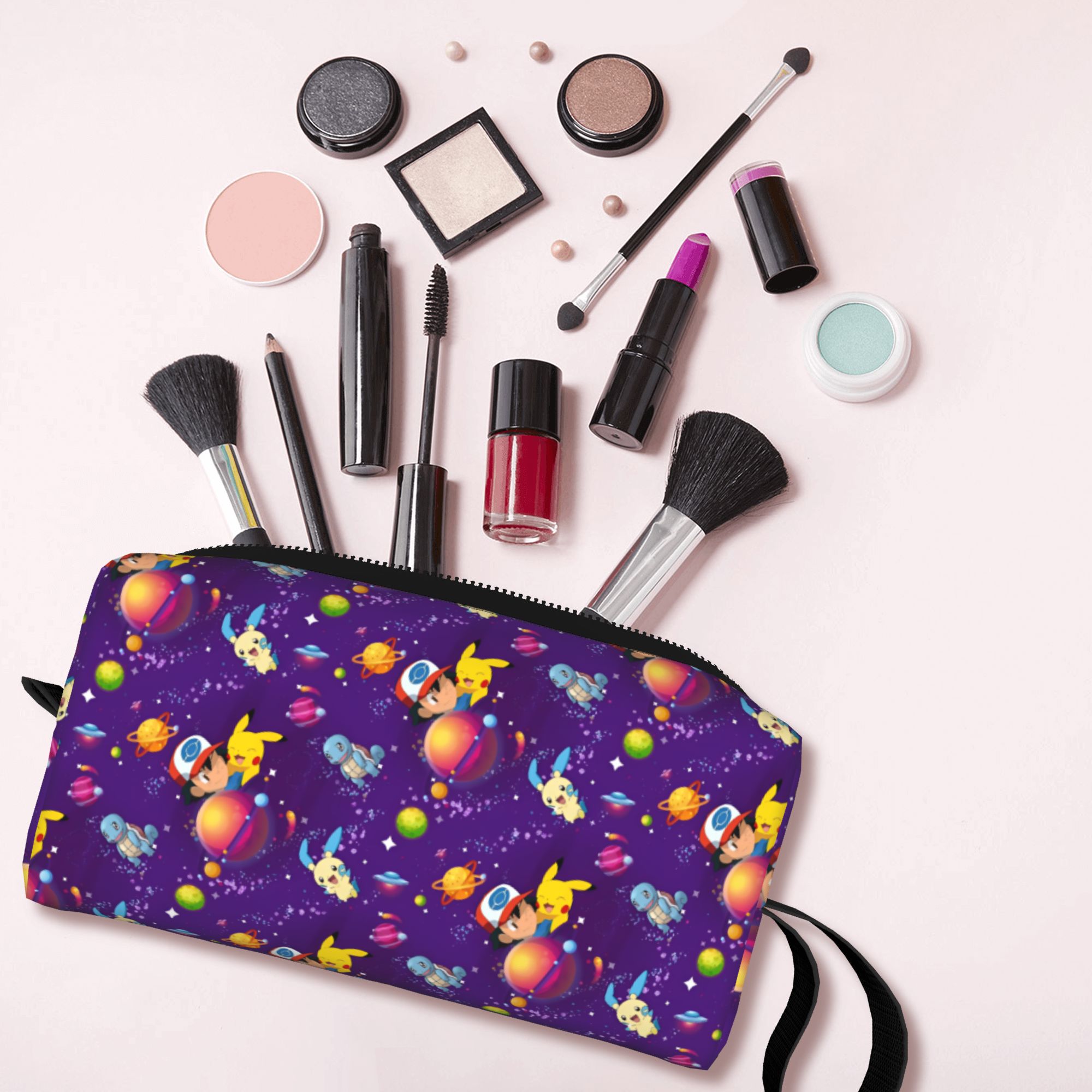 Travel Accessories Kit Bag - Custom Travel Pokemoned P-Pikachus Toiletry Bag