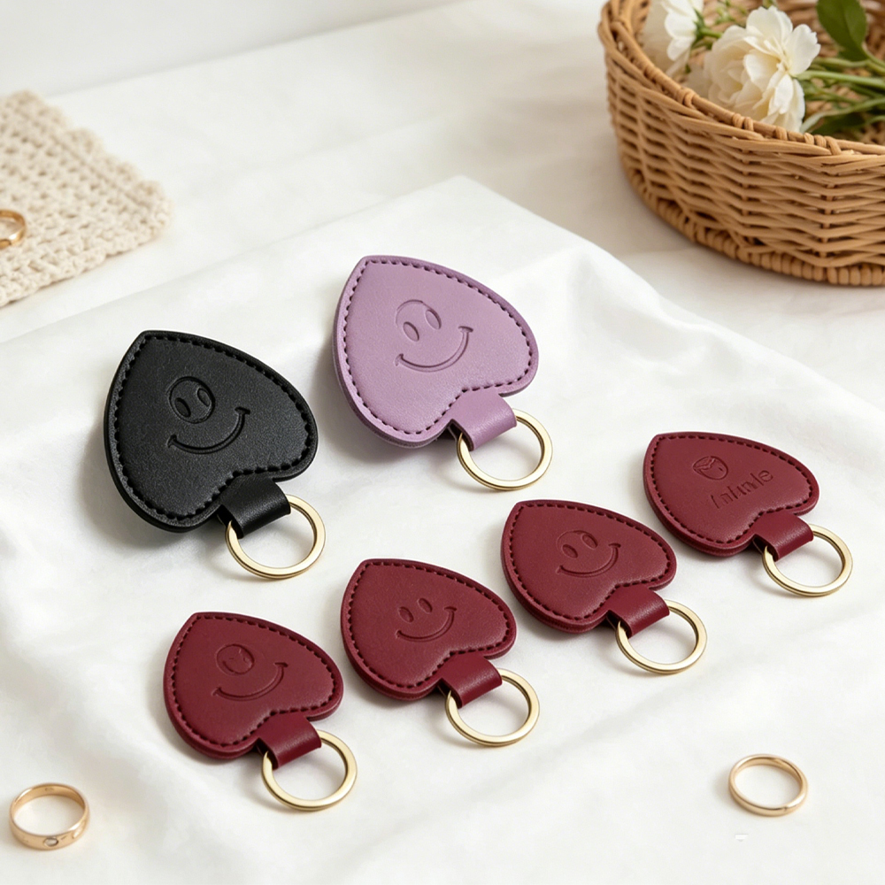 Travel Accessories Gifts For Women - Bulk Personalized Logo Heart-Shaped PU Leather