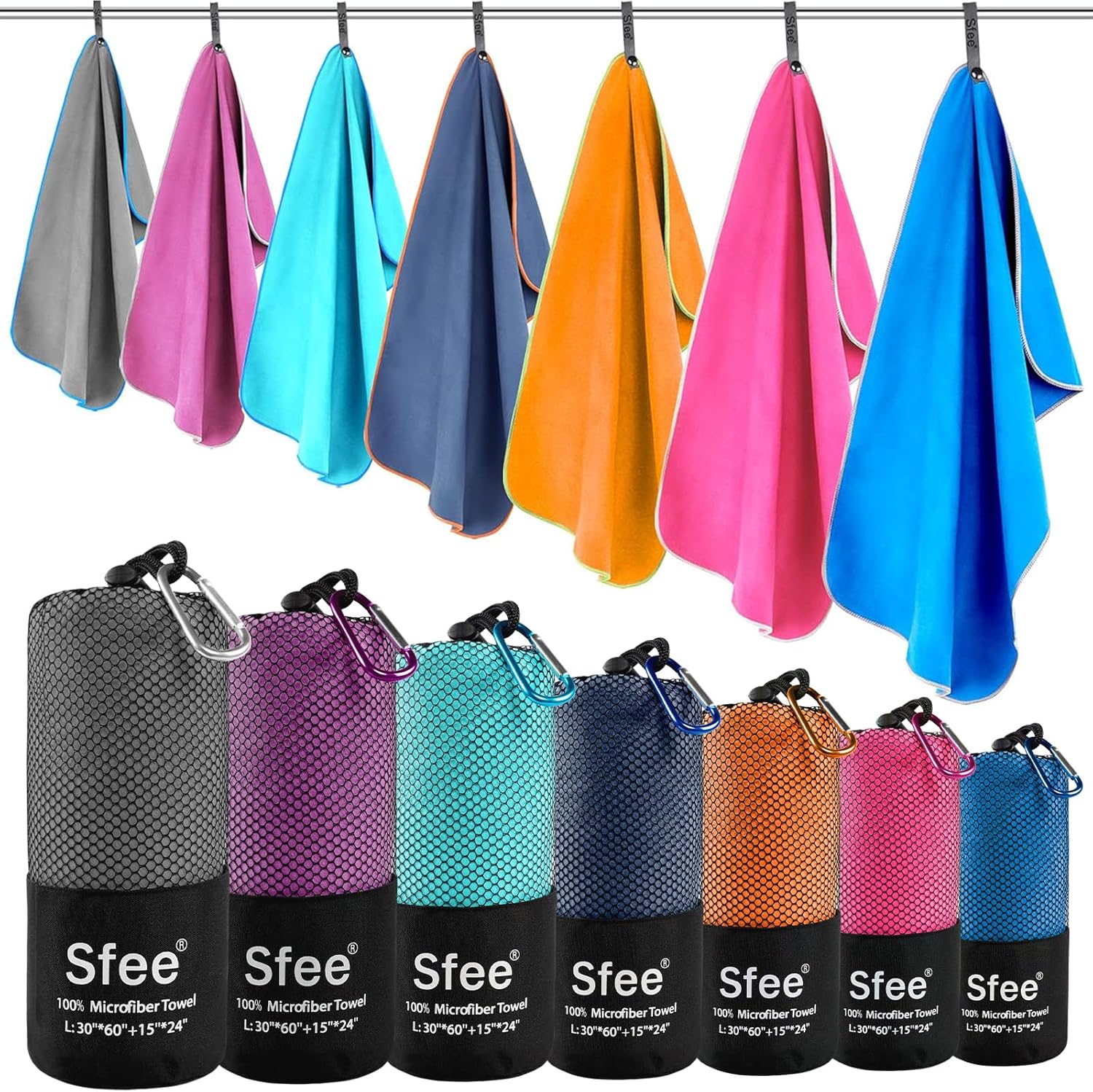 Travel Towel Quick Dry - Microfiber Travel Towel 2 Pack, Quick