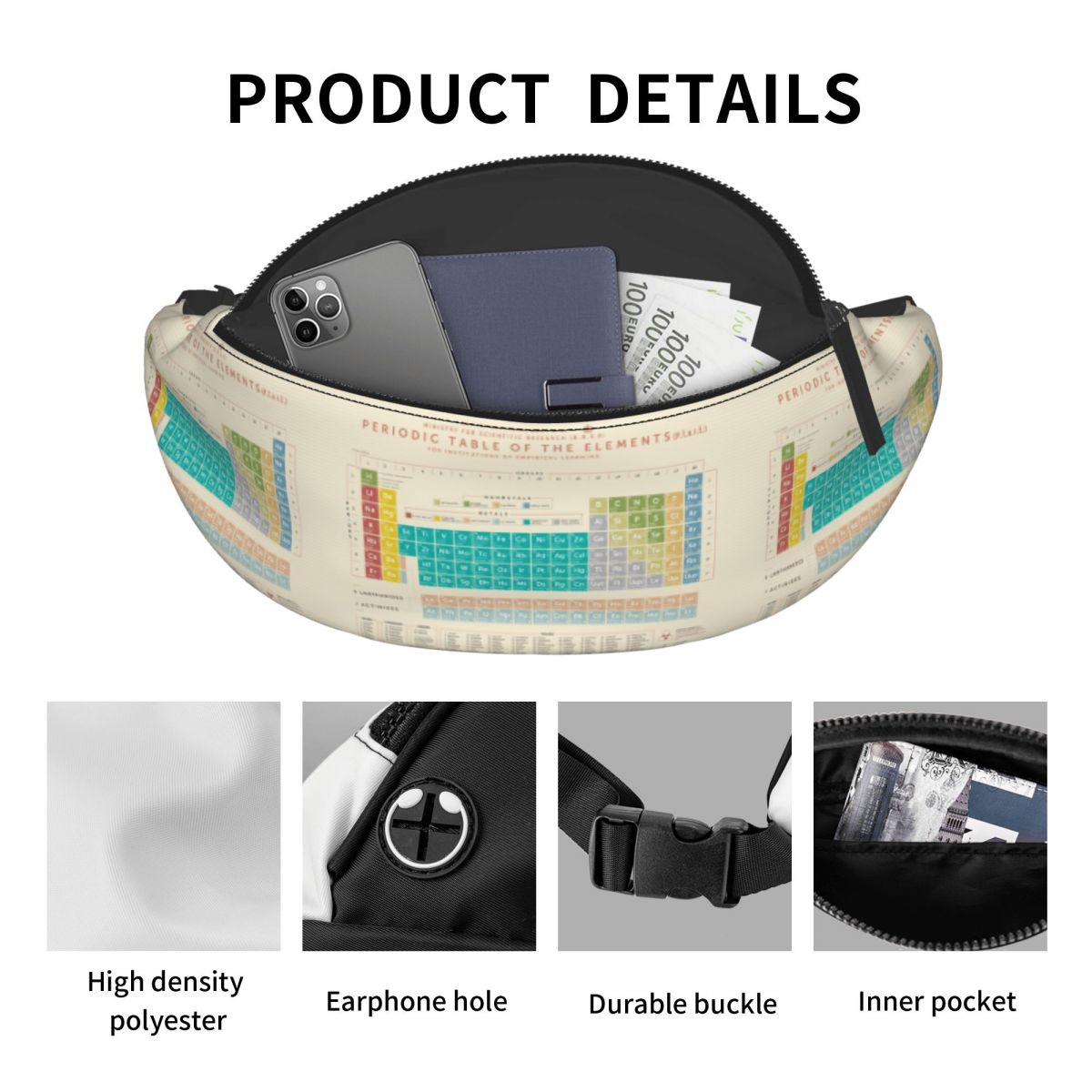 Cool Elements Periodic Table F - Travel Accessories Pouch For Men 리뷰 및 가격