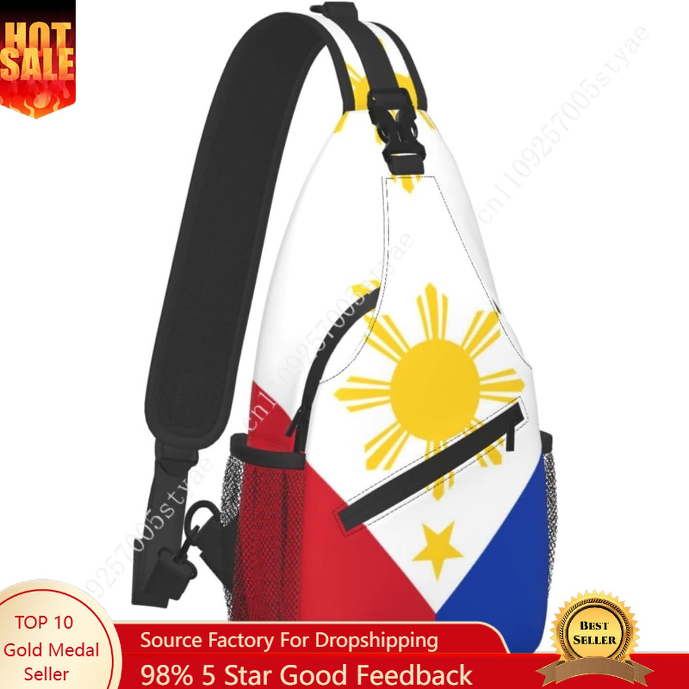 Philippine Flag Sling Backpack - Travel Accessories Philippines 리뷰 및 가격