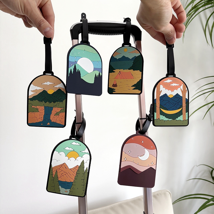1/3/6pcs landscape luggage tag - Travel Accessories International 리뷰 및 가격