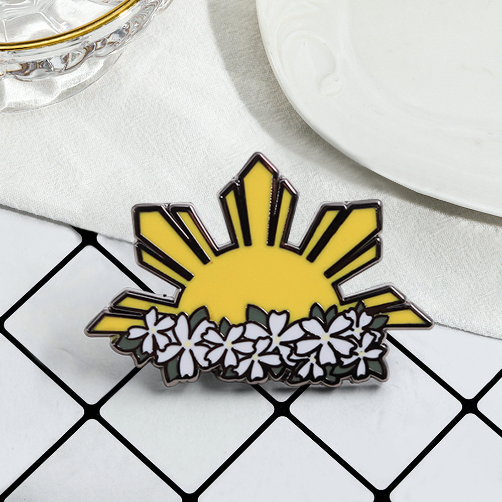 1 pc Philippines Sun Enamel Pi - Travel Accessories Philippines 리뷰 및 가격