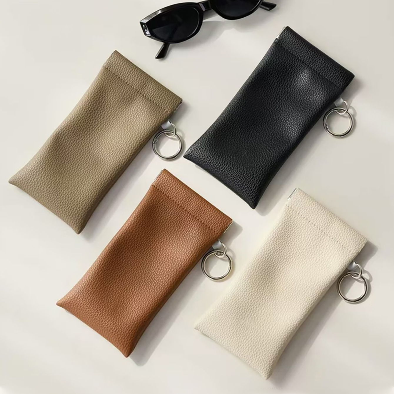 1pc PU Leather Sunglasses Pouc - Travel Accessories Pouch For Men 리뷰 및 가격