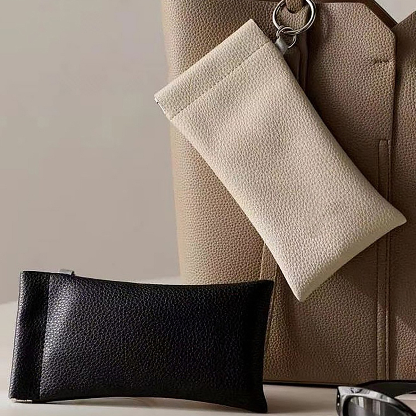 1pc PU Leather Sunglasses Pouc - Travel Accessories Pouch For Men 리뷰 및 가격