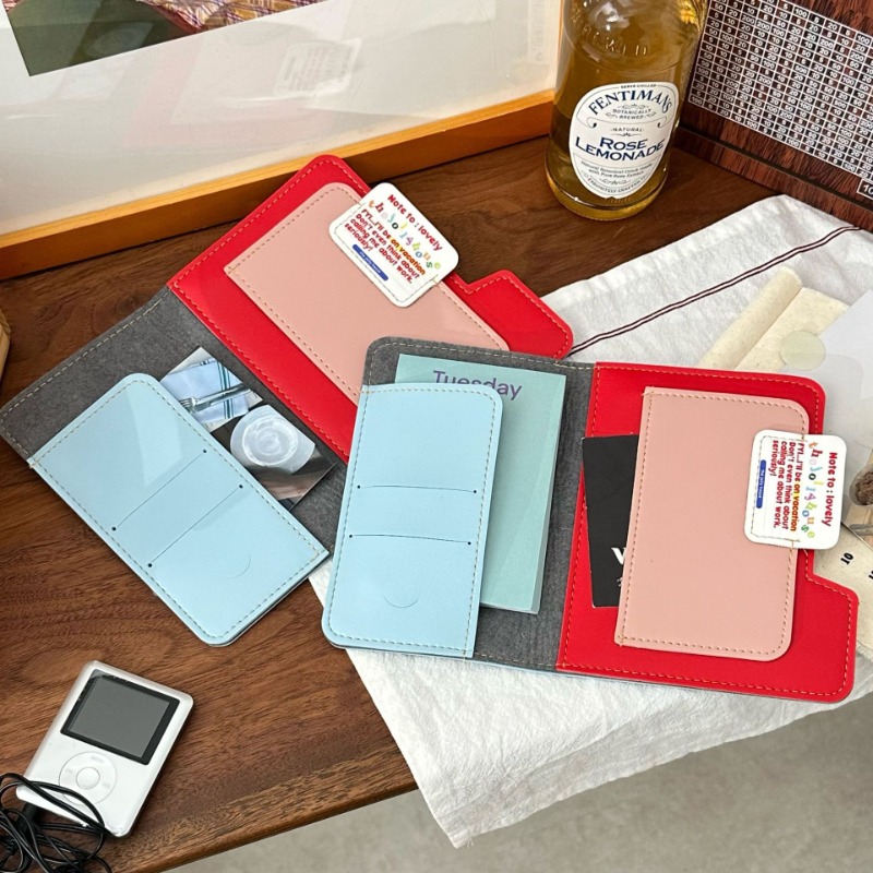 Ins Color Block Passport Holde - Travel Accessories Pouch For Men 리뷰 및 가격