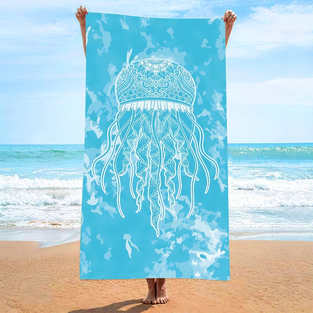 27.5x55inch Blue Ocean Jellyfi - Travel Towel Quick Dry 리뷰 및 가격