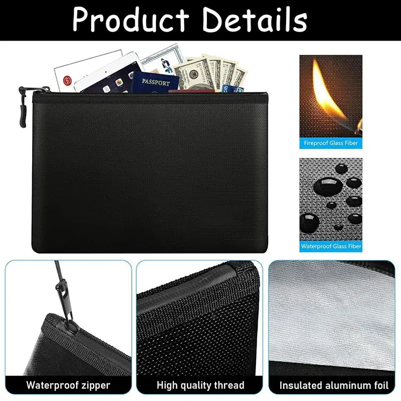 Fireproof Document Bag Waterpr - Travel Ziplock Bags 리뷰 및 가격