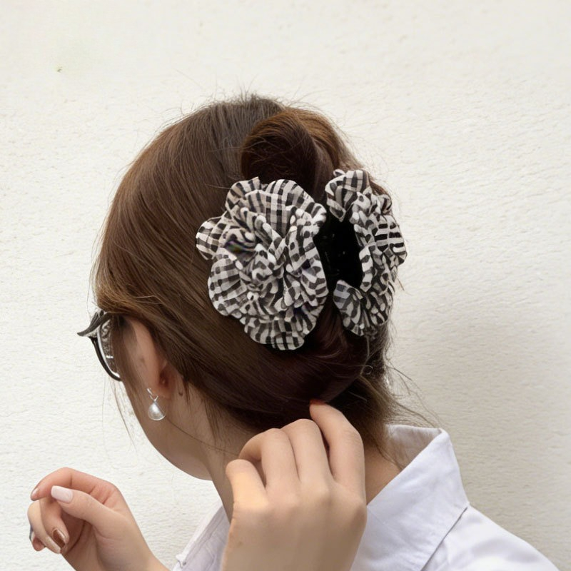 Luxury Houndstooth Flower Hair - Travel Accessories For Girls 리뷰 및 가격