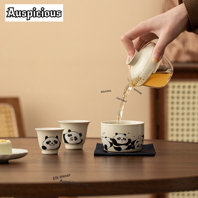 Cute Panda Outdoor Travel Tea  - Travel Accessories Kit Bag 리뷰 및 가격