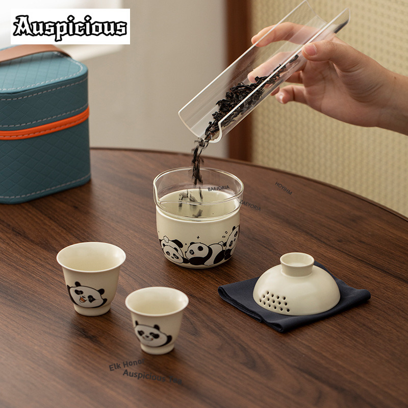Cute Panda Outdoor Travel Tea  - Travel Accessories Kit Bag 리뷰 및 가격