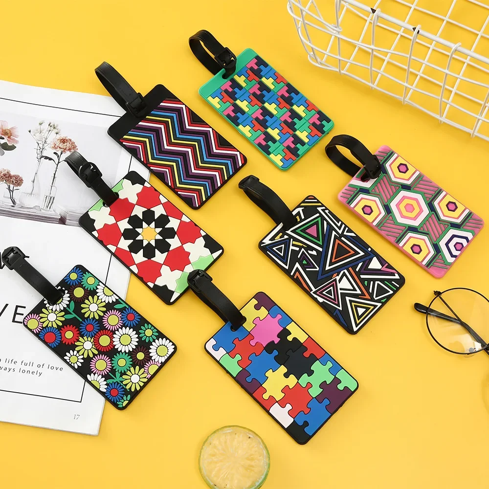 1PCS Geometric Luggage Tags Su - Travel Accessories International 리뷰 및 가격