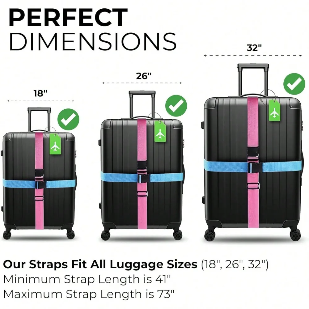 Luggage Strap Set with Luggage - Travel Accessories International 리뷰 및 가격