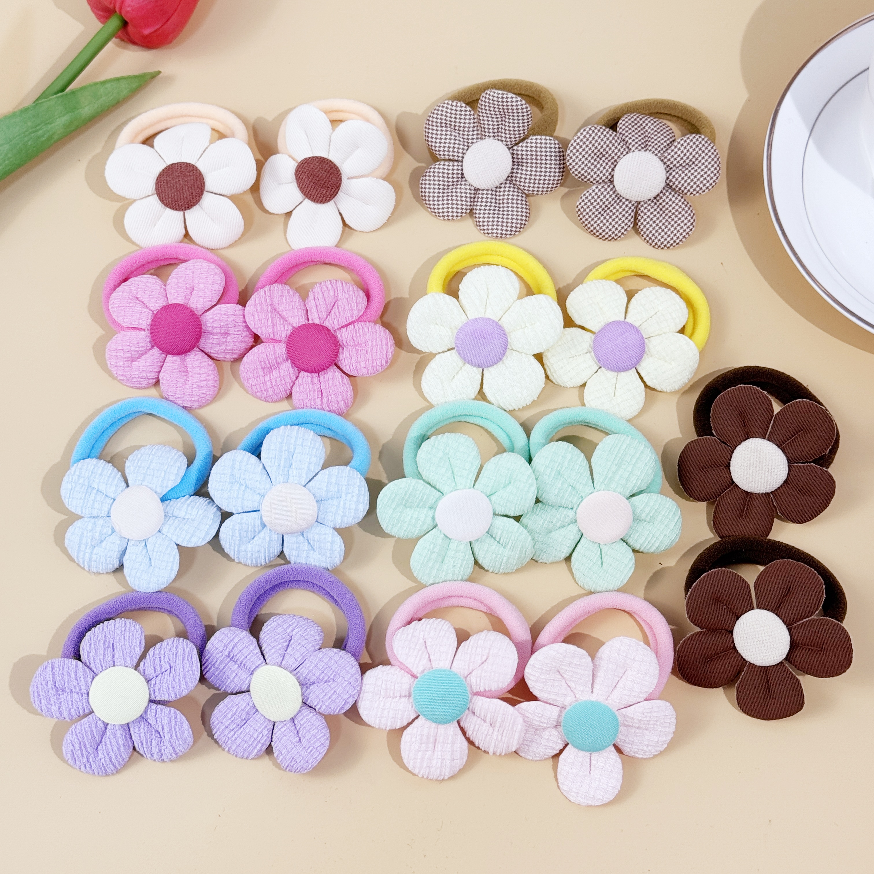 18pcs Sunflower Hair Ties Kids - Travel Accessories For Girls 리뷰 및 가격