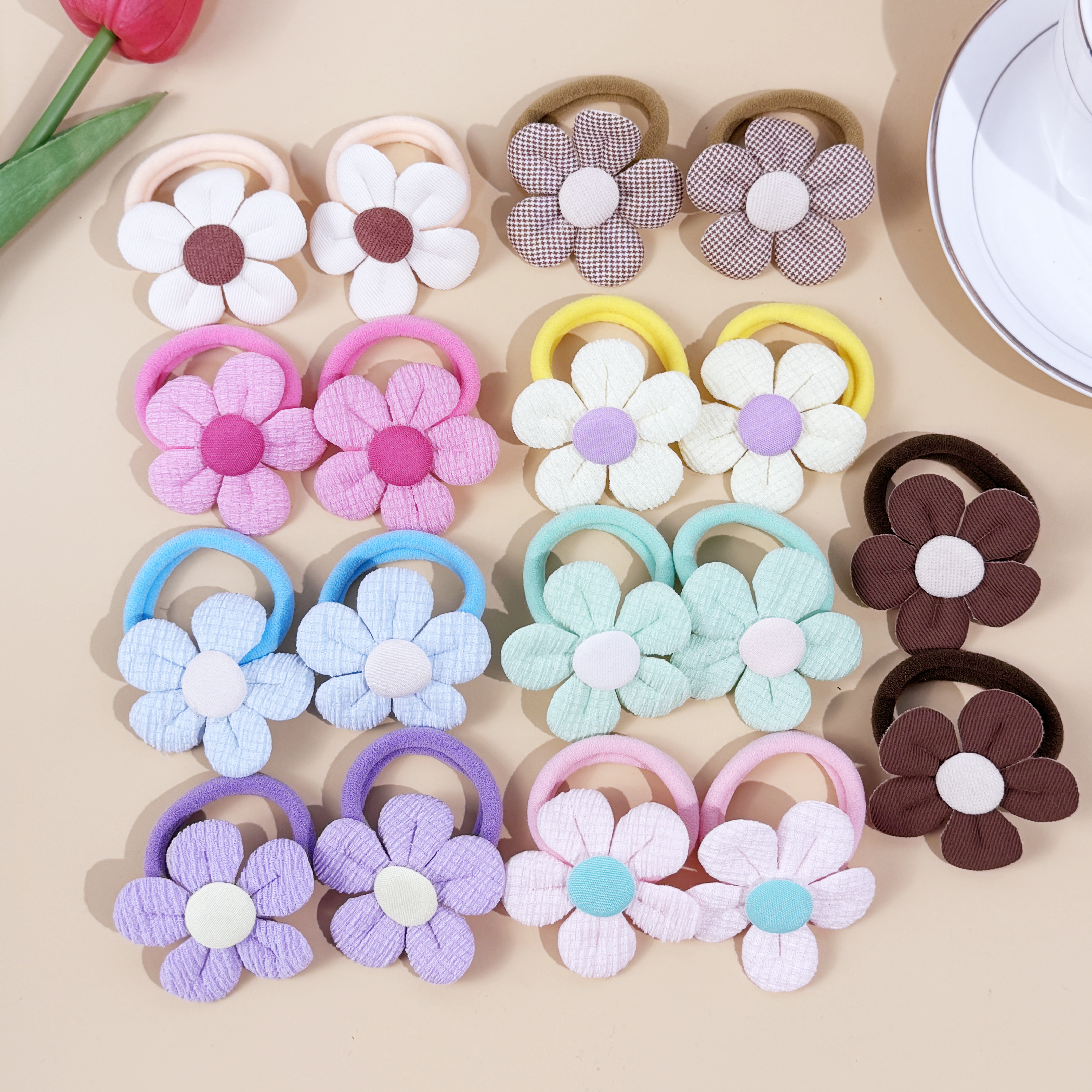 18pcs Sunflower Hair Ties Kids - Travel Accessories For Girls 리뷰 및 가격