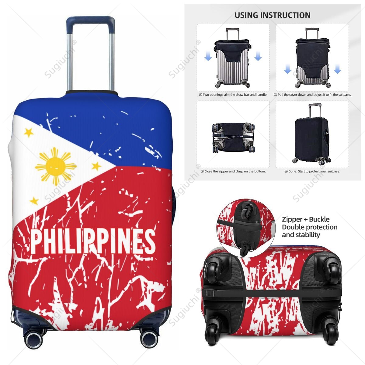 Philippines Flag Luggage Cover - Travel Accessories Philippines 리뷰 및 가격