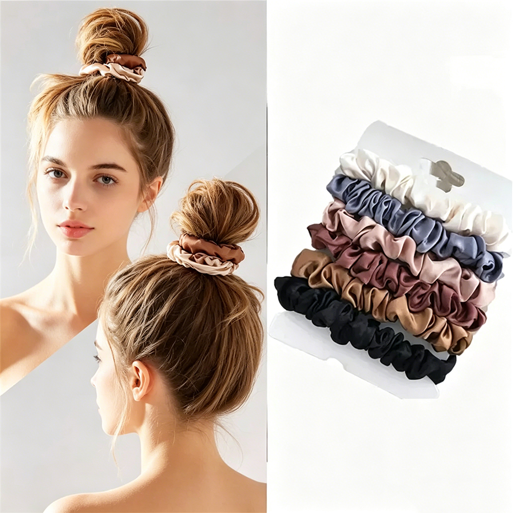 6Pcs Soft Satin Hair Scrunchie - Travel Accessories For Girls 리뷰 및 가격
