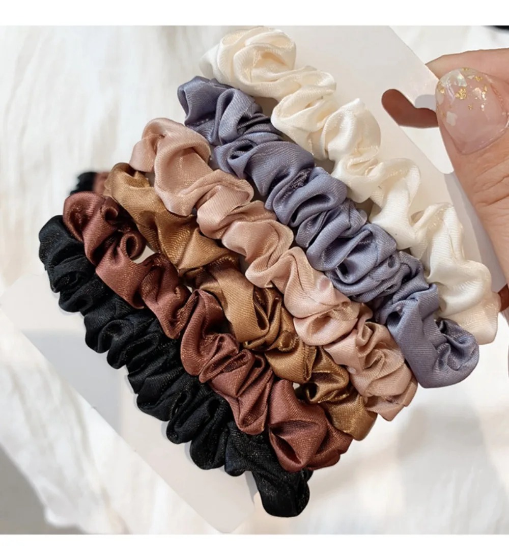 6Pcs Soft Satin Hair Scrunchie - Travel Accessories For Girls 리뷰 및 가격