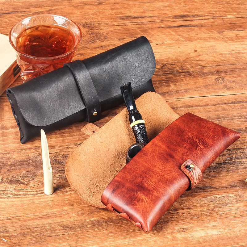 Vintage Cow Leather Pipe Bag H - Travel Accessories Pouch For Men 리뷰 및 가격