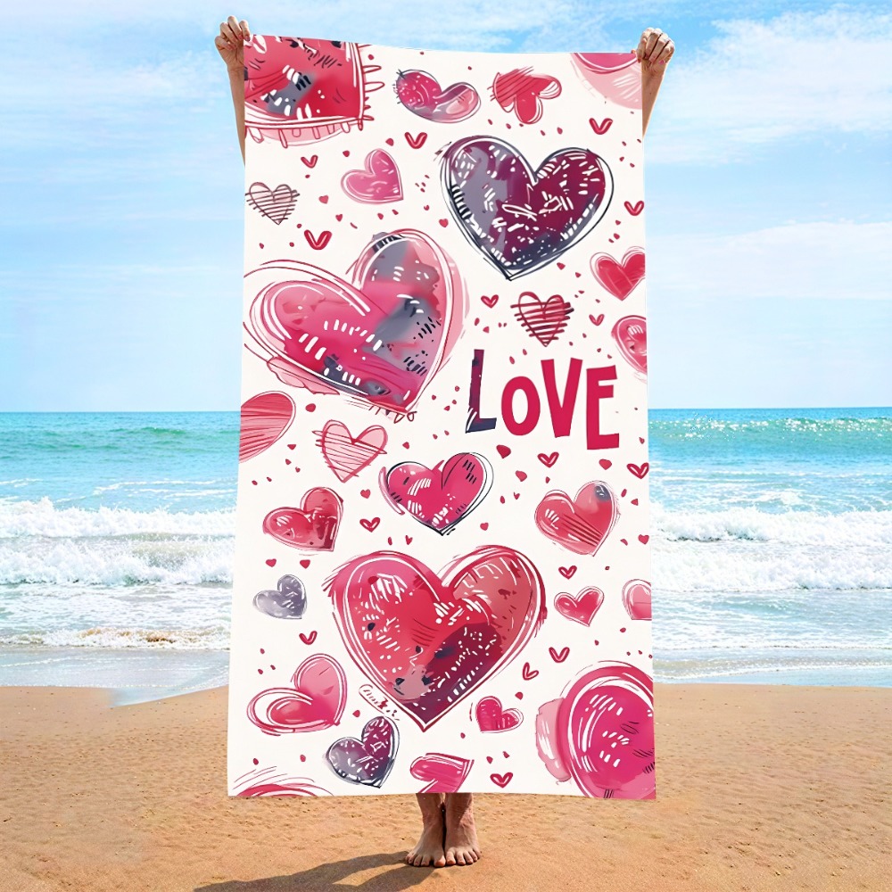 Heart Symbol Bath Towel 27x55i - Travel Towel Quick Dry 리뷰 및 가격