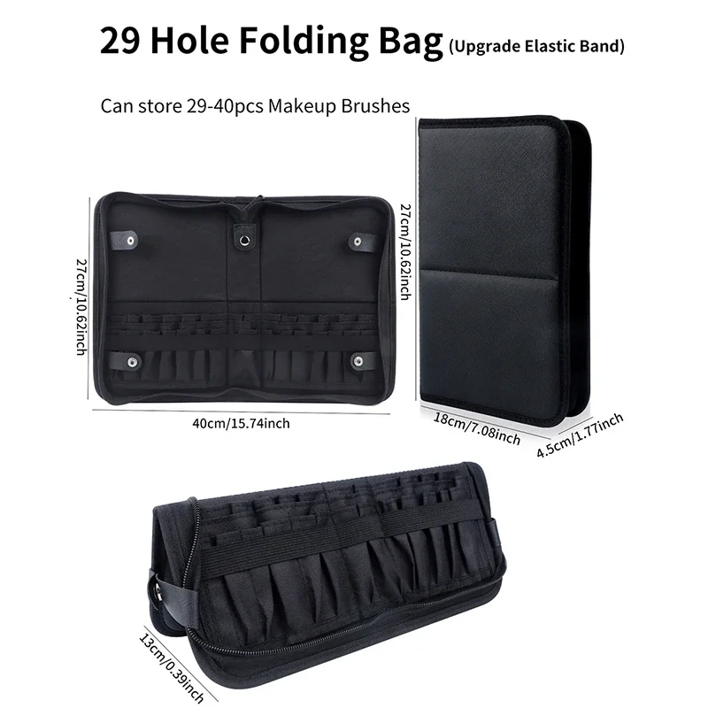 29/23 Holes Foldable Makeup Br - Travel Accessories Holder 리뷰 및 가격
