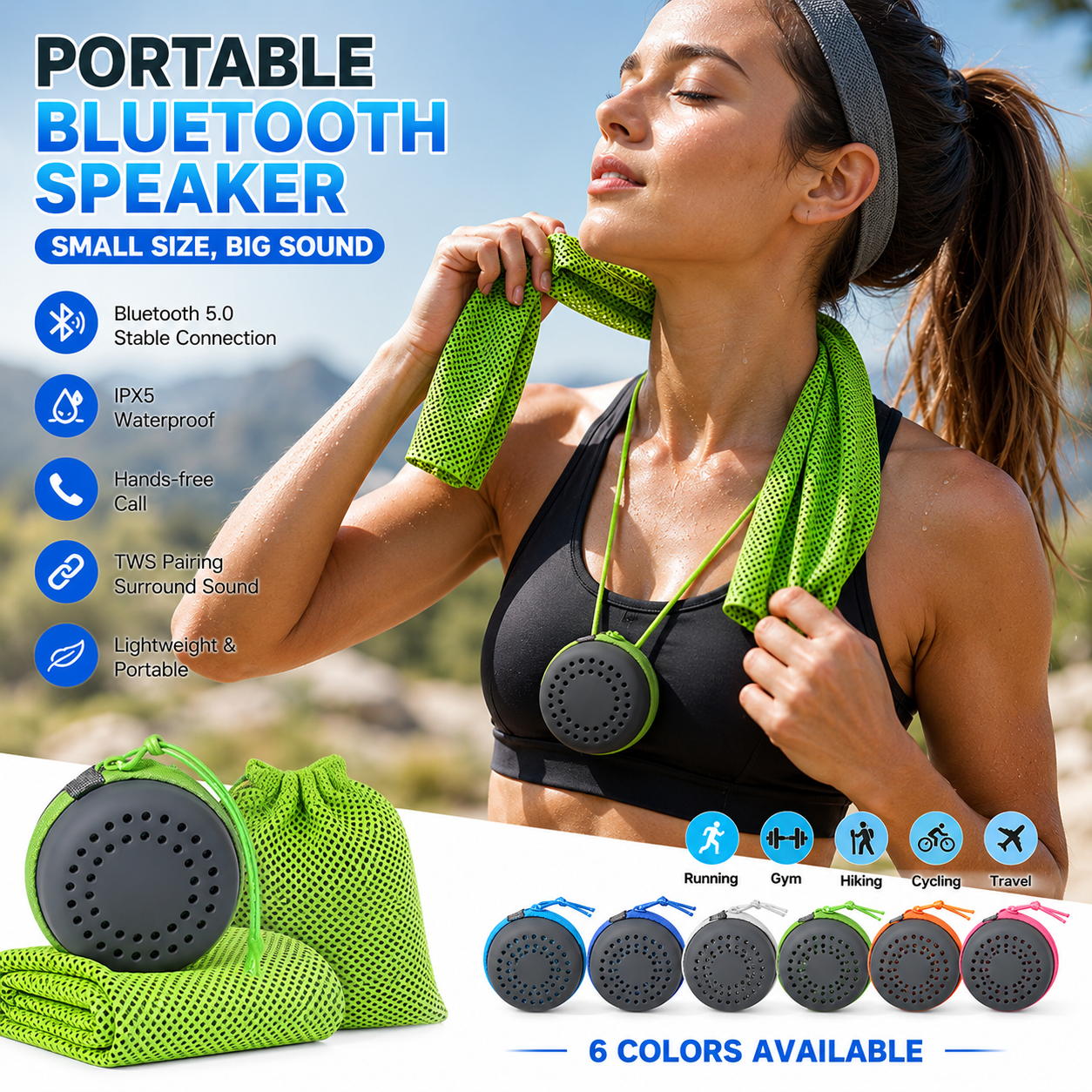 Portable Cooling Sports Towel  - Travel Towel Quick Dry 리뷰 및 가격