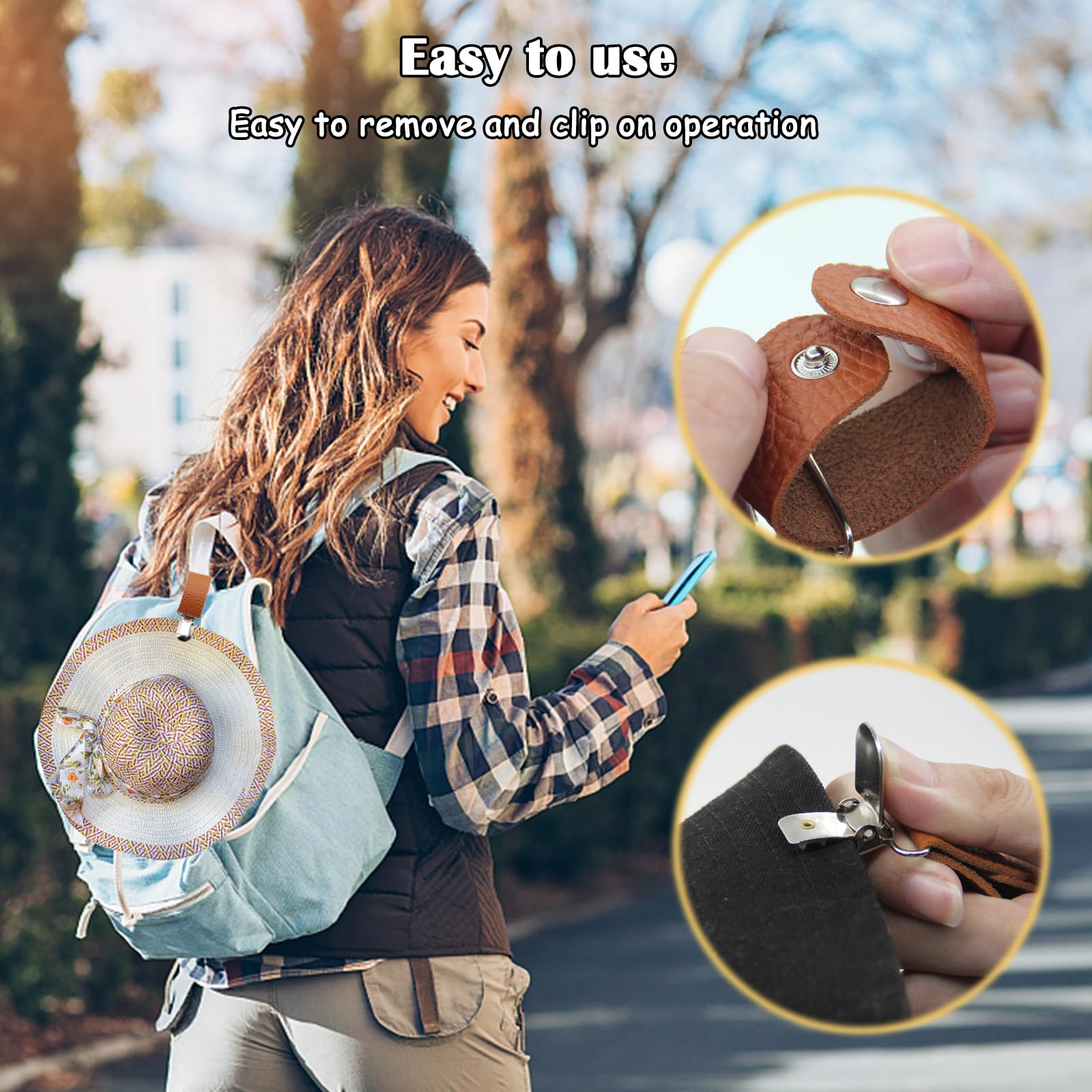 PU Leather Hat Clip for Travel - Travel Accessories Holder 리뷰 및 가격