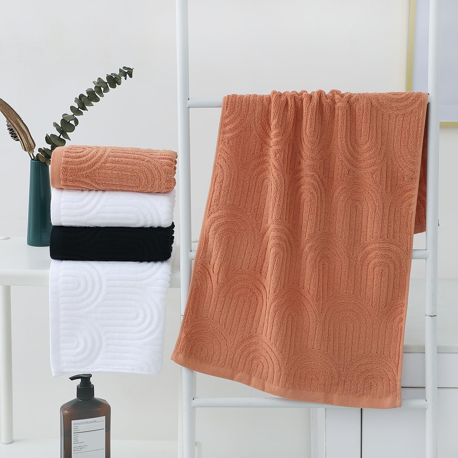 2 Pack Striped Cotton Bath Tow - Travel Towel Quick Dry 리뷰 및 가격