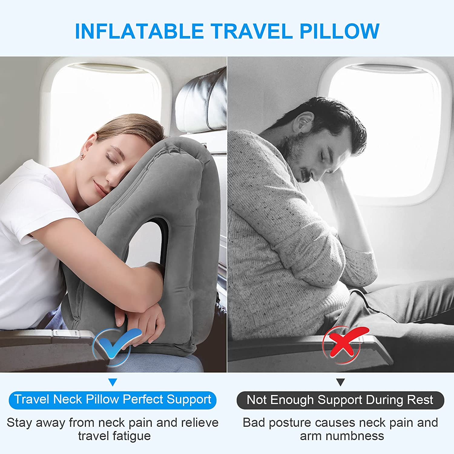 Inflatable Travel Pillow,Trave - Travel Accessories Long Haul 리뷰 및 가격