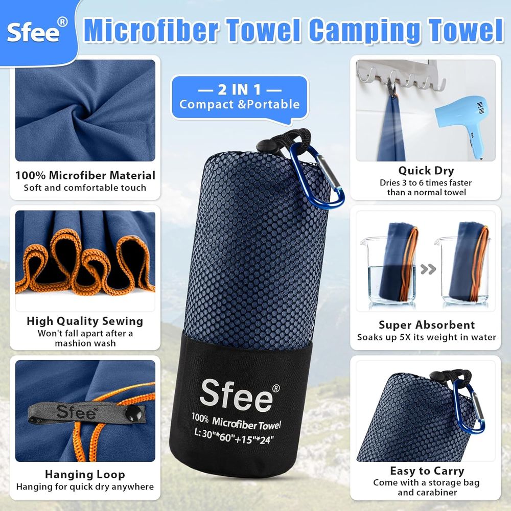 Compact Large Absorbent Travel - Travel Towel Quick Dry 리뷰 및 가격