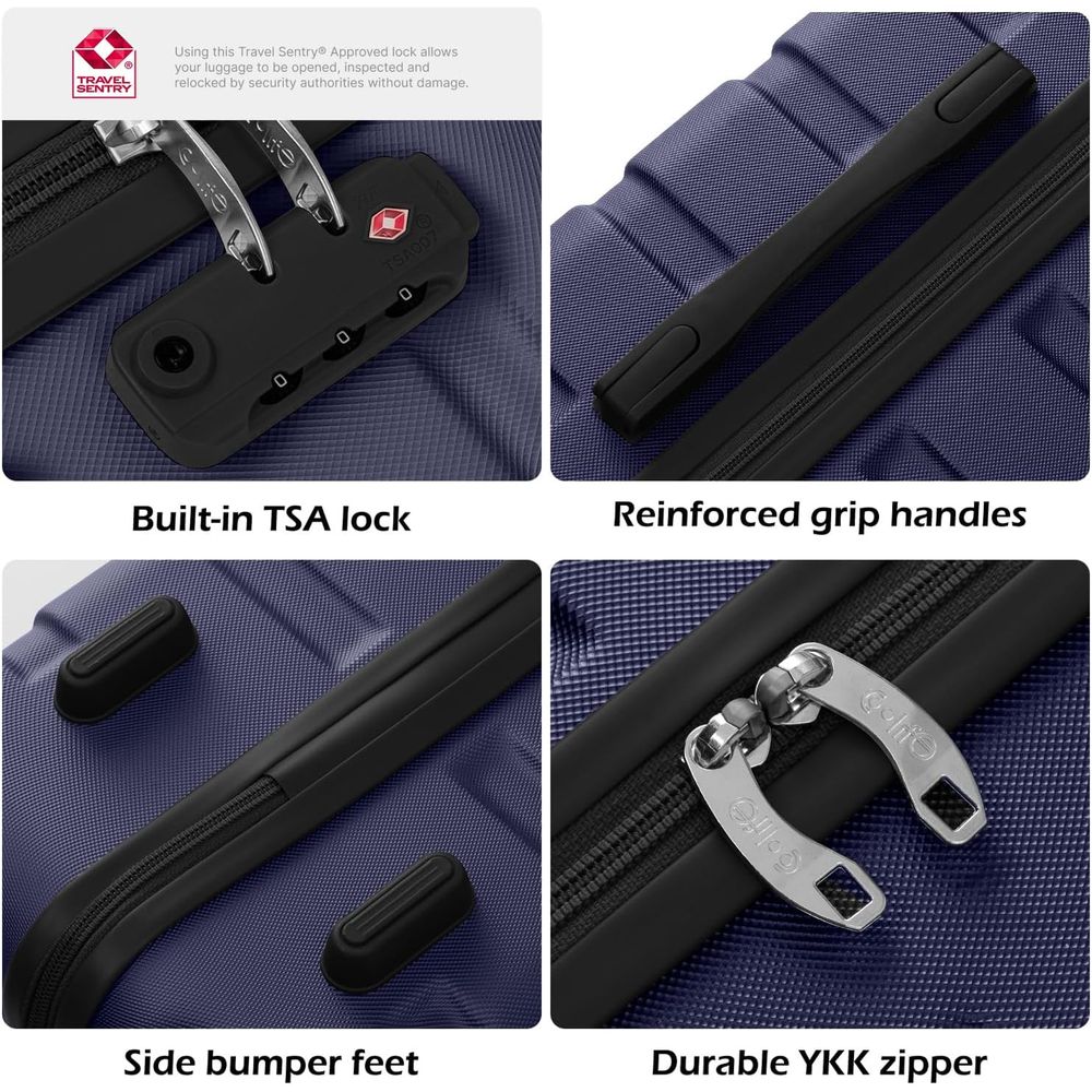 Navy 3 Piece Lightweight Durab - Travel Lock Tsa Approved 리뷰 및 가격